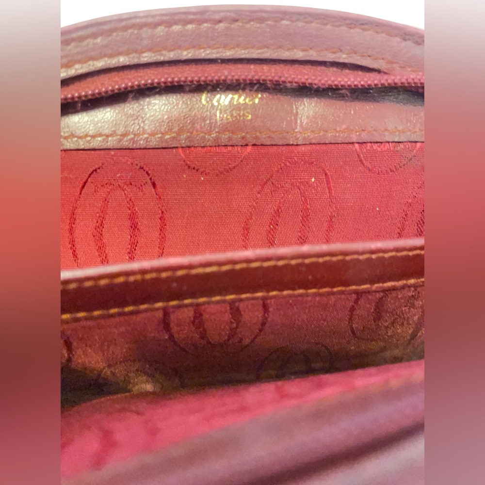 Authentic Vintage Cartier Les Must de Cartier 2-Compartment Zipper Pouch - Picture 4 of 5